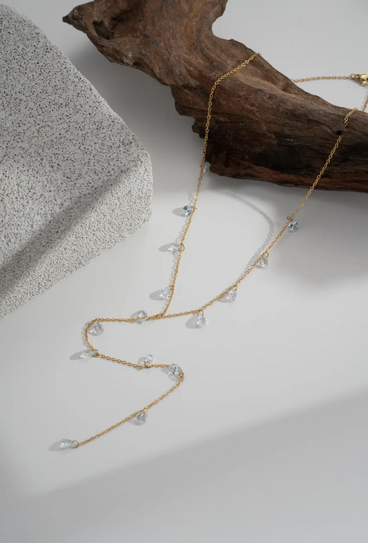 Collier Gouttes pampilles doré