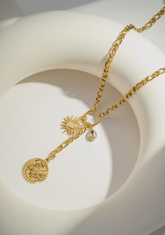 Collier pendentif Soleil et Lune.✨✨