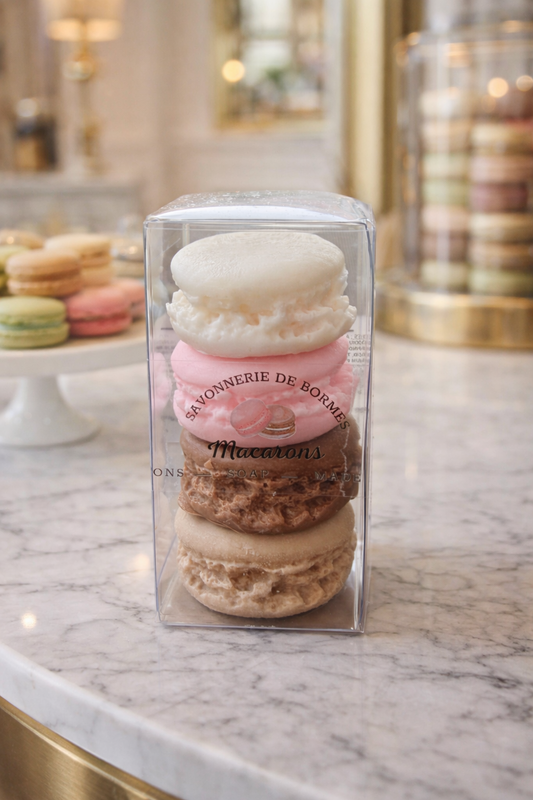 Coffret 4 savons macarons